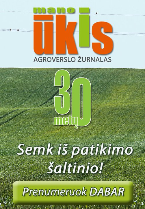 Agroverslo žurnalas MANO ŪKIS prenumerata 2025 m. II pusmečiui