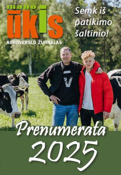 Agroverslo žurnalas MANO ŪKIS prenumerata 2025 metams / 12 numerių